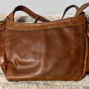Frye Stylish Tan Leather Shoulder Bag